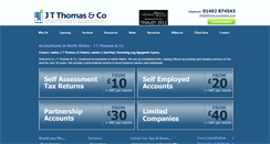Desktop Screenshot of jtthomas-accountants.co.uk